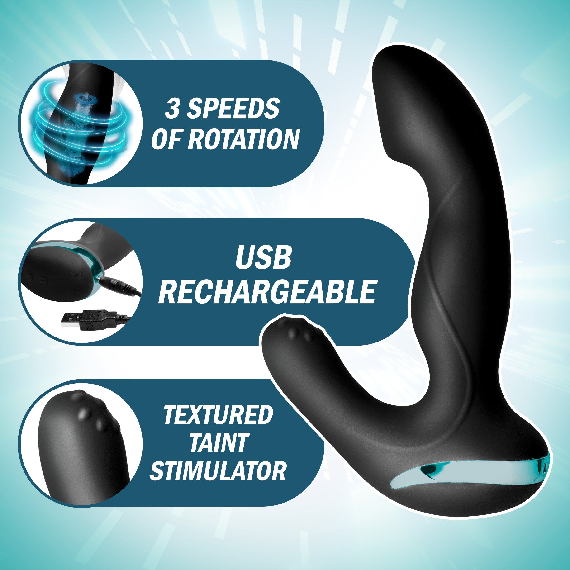 Mega Maverick 10X Rotating Vibrating Prostate Stimulator