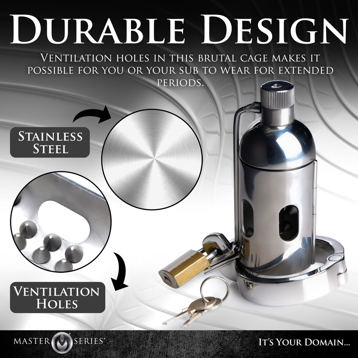 Spiked Chamber Chastity Cage – chastity device, Metal (view 5)