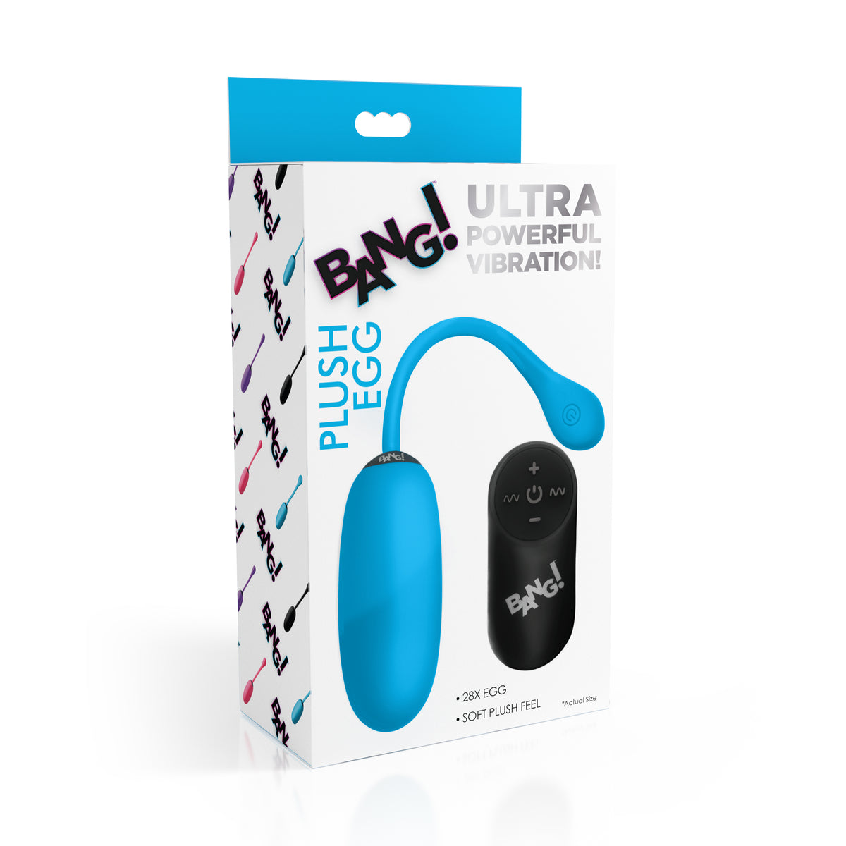 Remote Control 28X Silicone Plush Egg - Blue – bullet and egg vibrator, Silicone (view 6)