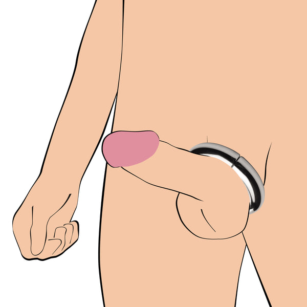 Mega Magnetize Stainless Steel Magnetic Cock Ring, Metal