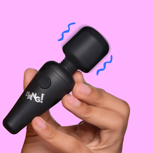 10X Ultra Powerful Silicone Mini Wand - Black – wand massager, Silicone