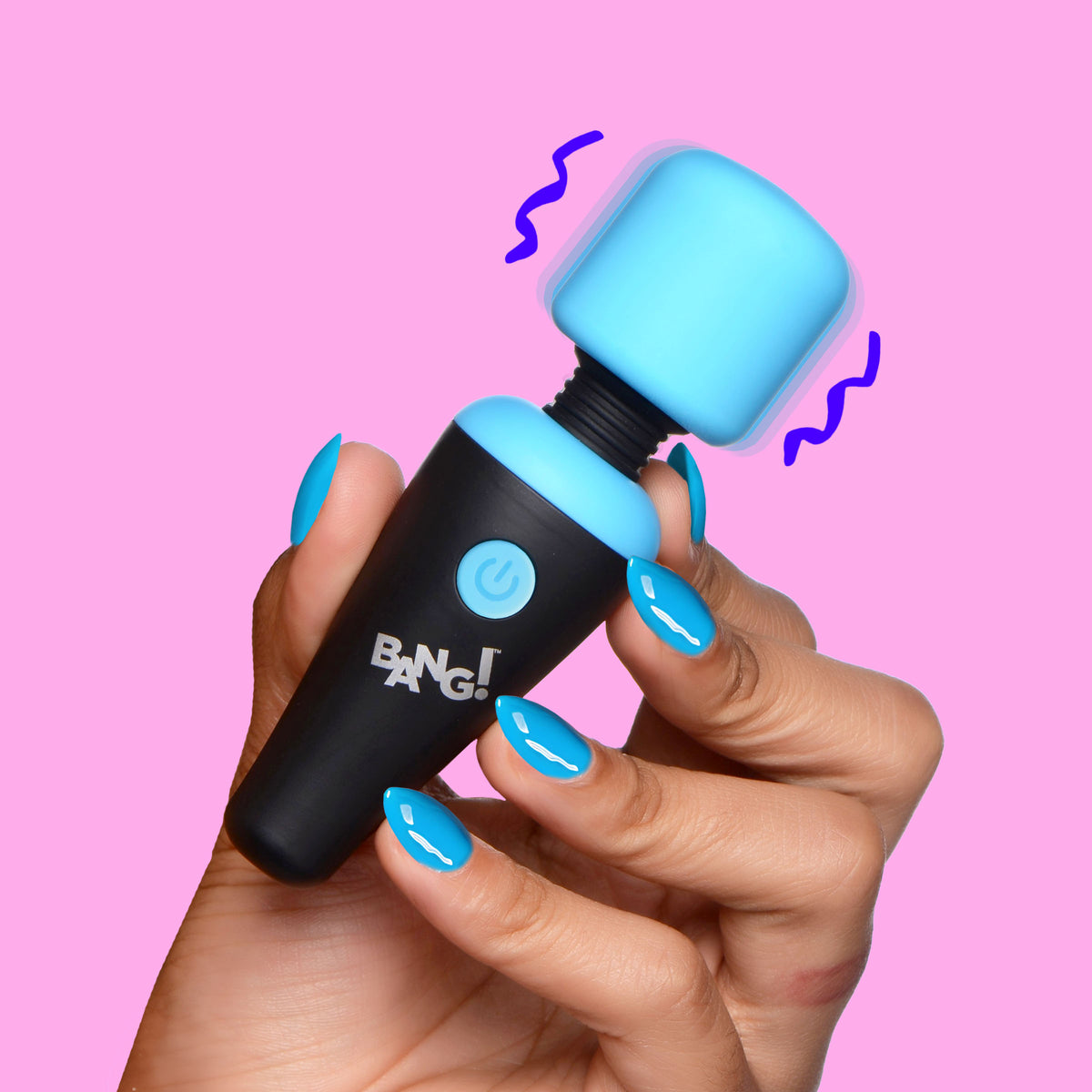 10X Ultra Powerful Silicone Mini Wand - Blue – wand massager, Silicone