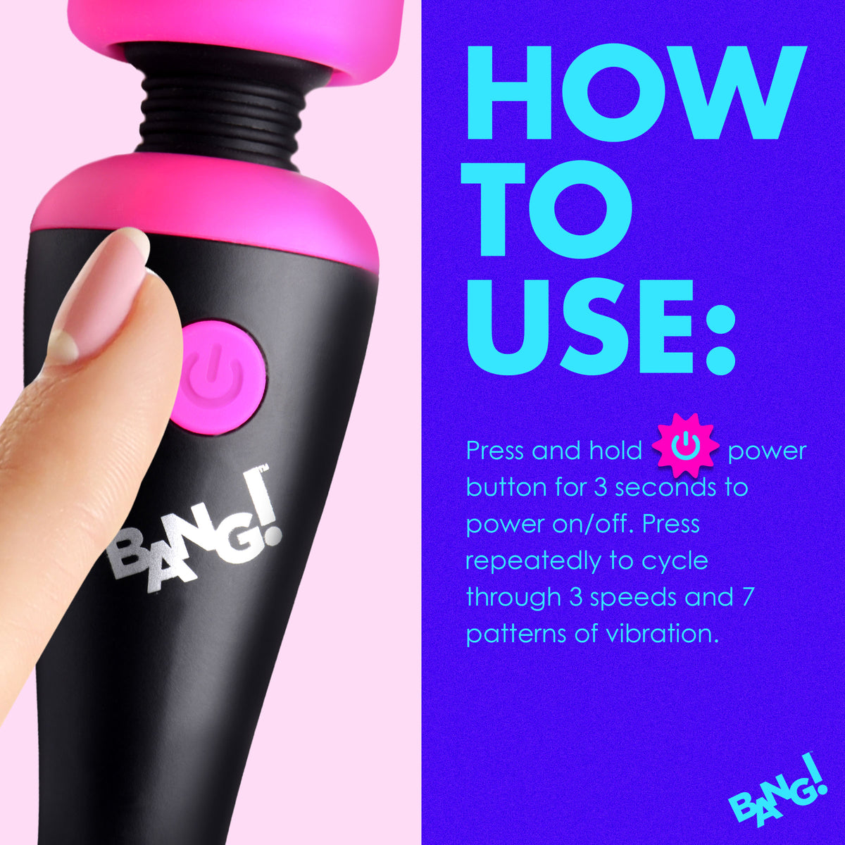 10X Ultra Powerful Silicone Mini Wand - Pink – wand massager, Silicone (view 6)