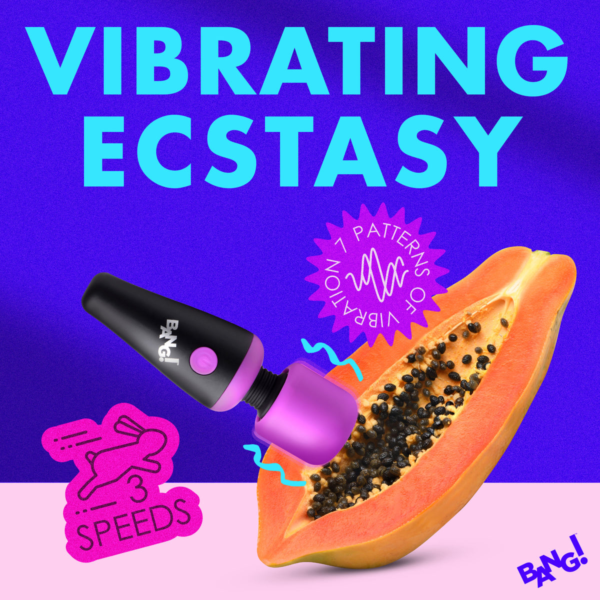 10X Ultra Powerful Silicone Mini Wand - Purple – wand massager, Silicone (view 3)