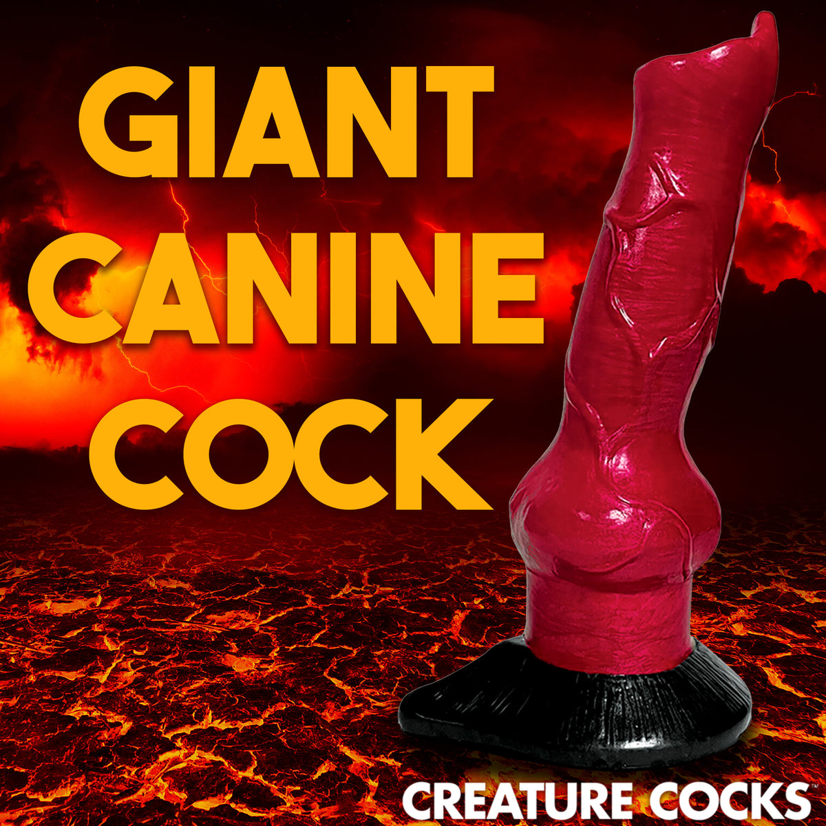 Hell-Hound Canine Penis Silicone Dildo, Silicone (view 3)
