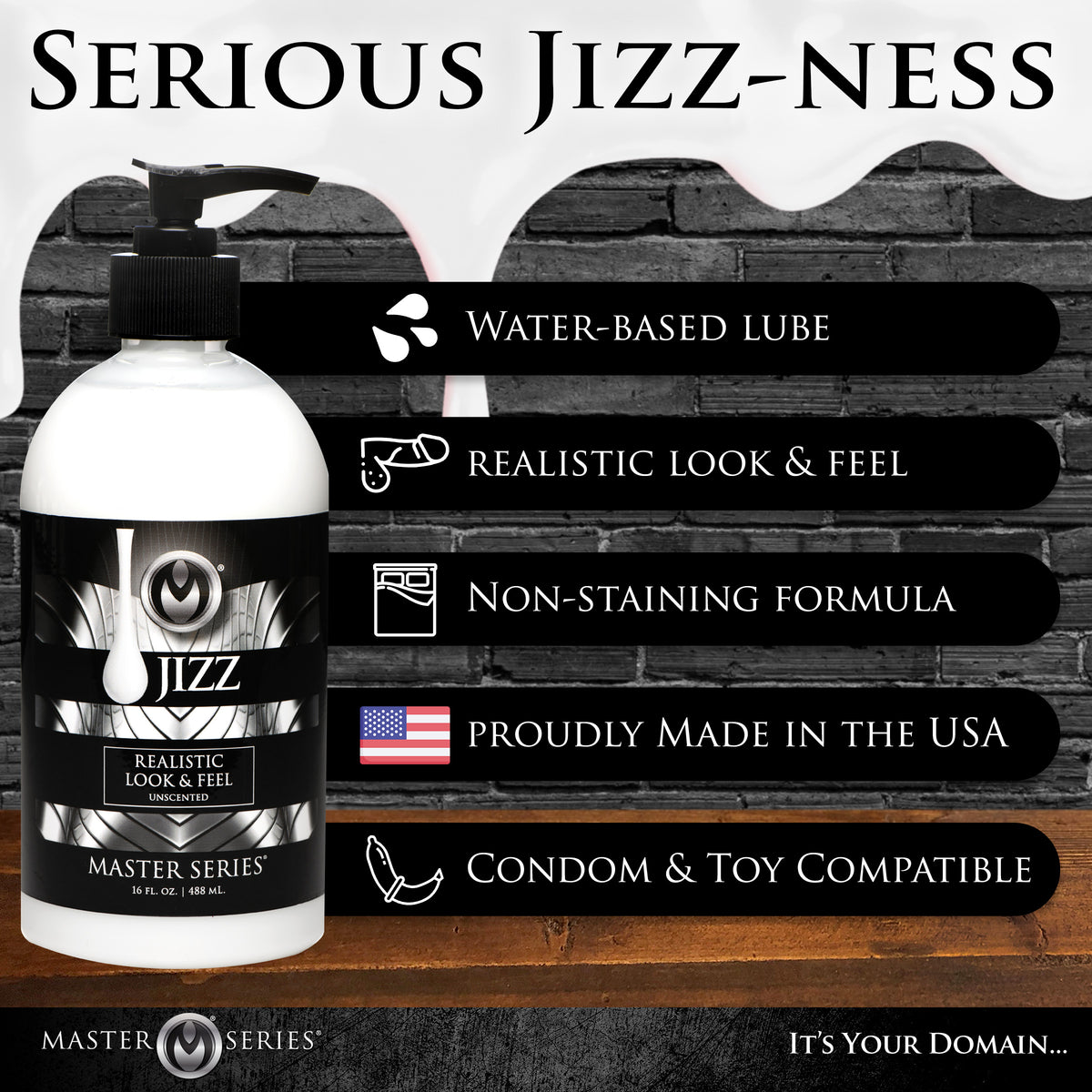 Jizz Unscented Water-Based Lube - 16oz – lubricant (view 3)
