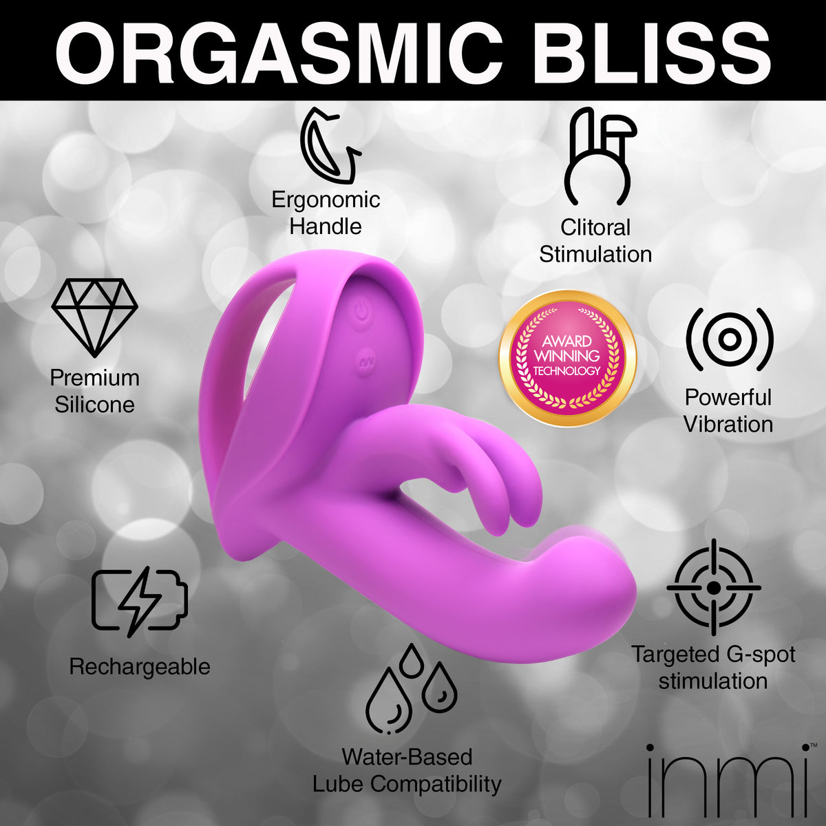 12X Come-Hither Rocker Silicone Vibrator – rabbit vibrator, Silicone (view 4)