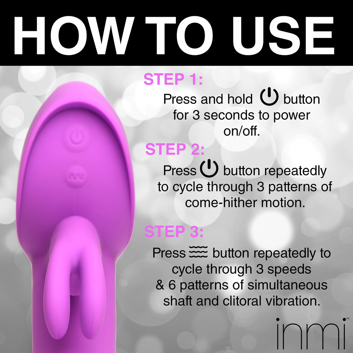12X Come-Hither Rocker Silicone Vibrator – rabbit vibrator, Silicone (view 6)