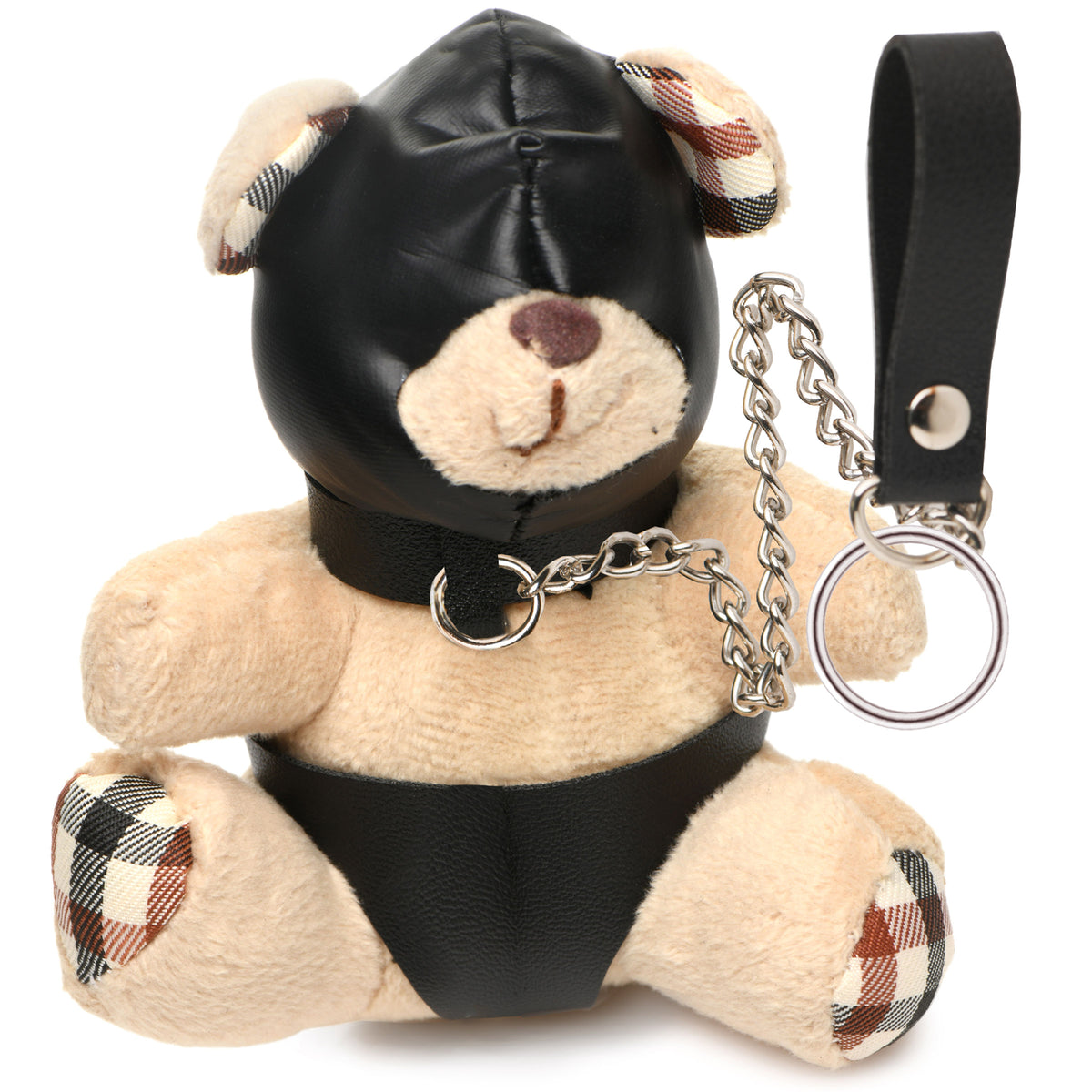 Hooded Teddy Bear Keychain, Metal