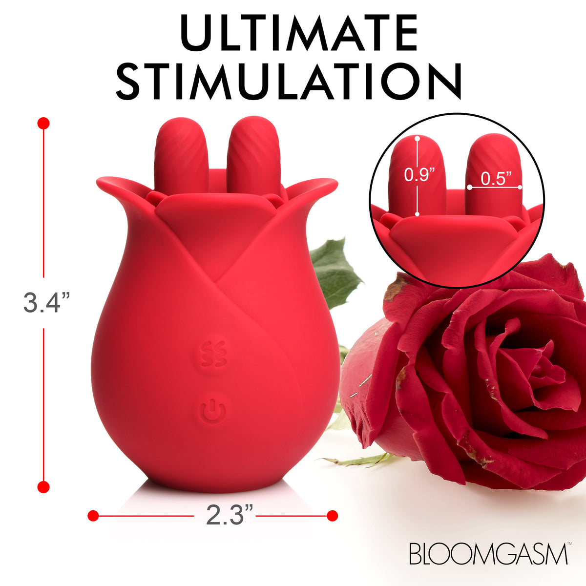 10X Fondle Massaging Rose Silicone Clit Stimulators – clitoral suction toy, Silicone (view 4)