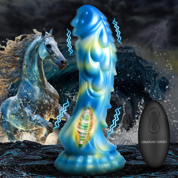 Sea Stallion Vibrating Silicone Dildo with Remote, Silicone