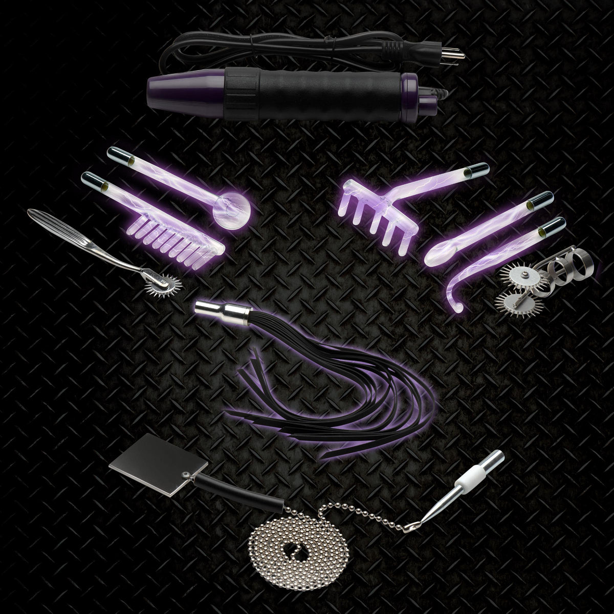 Ultra Neo Violet Wand 10 Piece Set – wand massager, Silicone