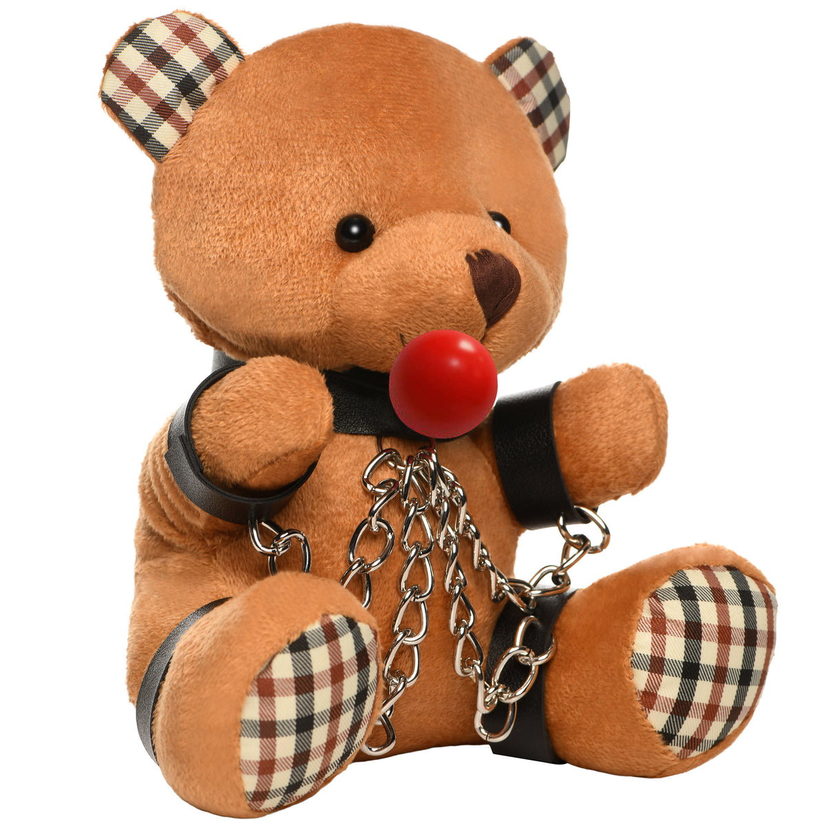 Gagged Bondage Teddy Bear – restraints and cuffs, Metal (view 5)