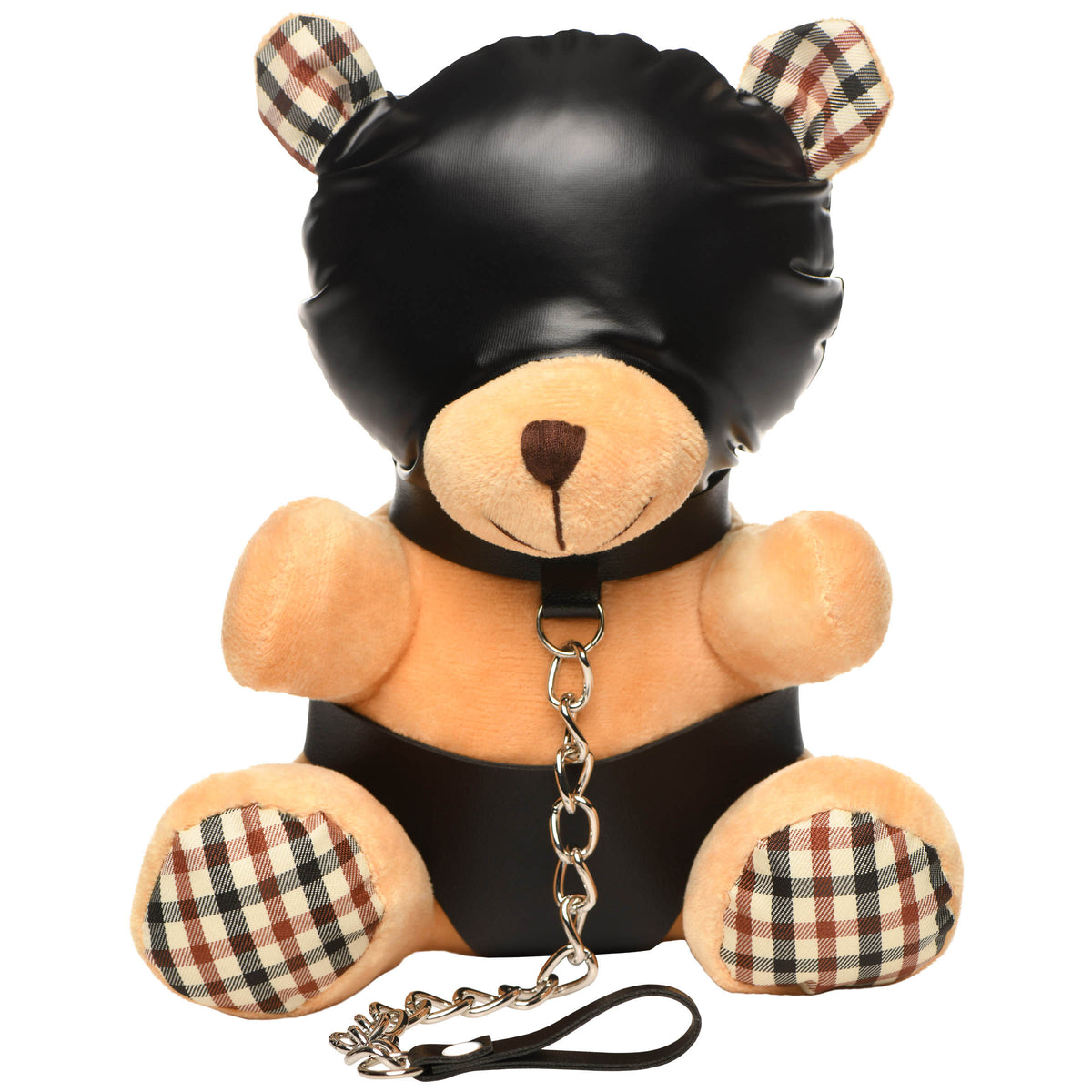 Hooded Bondage Teddy Bear – restraints and cuffs, Metal