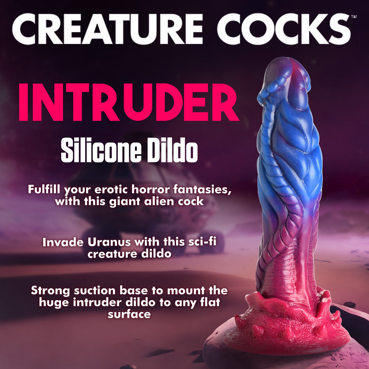 Intruder Alien Silicone Dildo, Silicone (view 2)