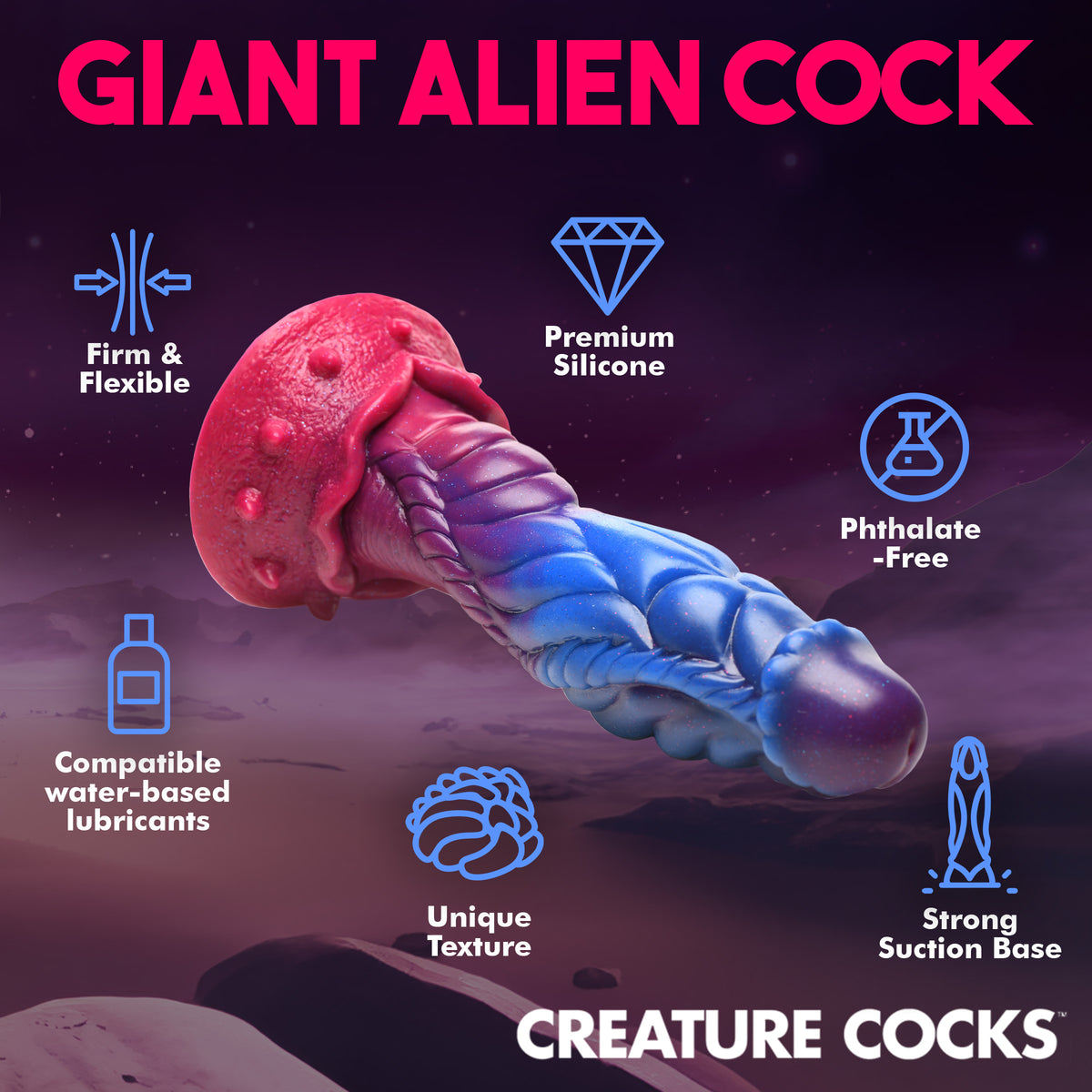 Intruder Alien Silicone Dildo, Silicone (view 5)