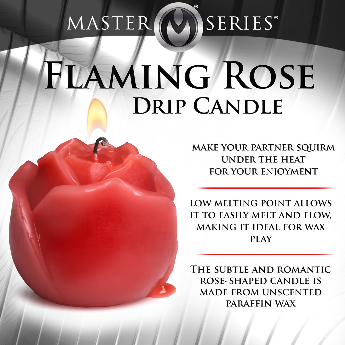Flaming Rose Drip Candle (view 2)