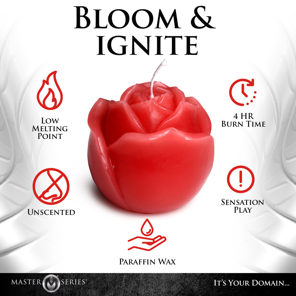 Flaming Rose Drip Candle (view 5)