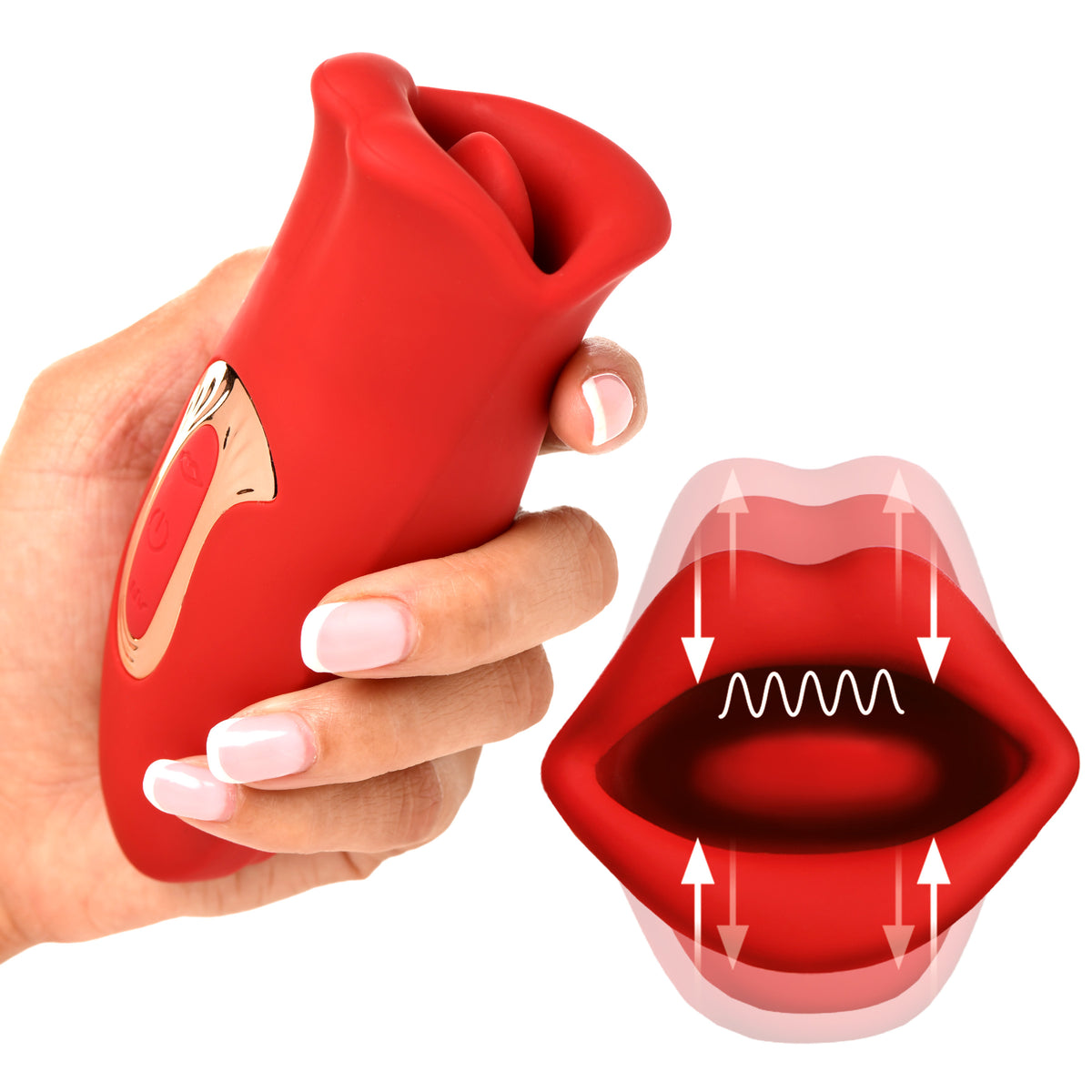 Kiss and Tell Mini Kissing and Vibrating Clitoral Stimulator – clitoral suction toy, Silicone