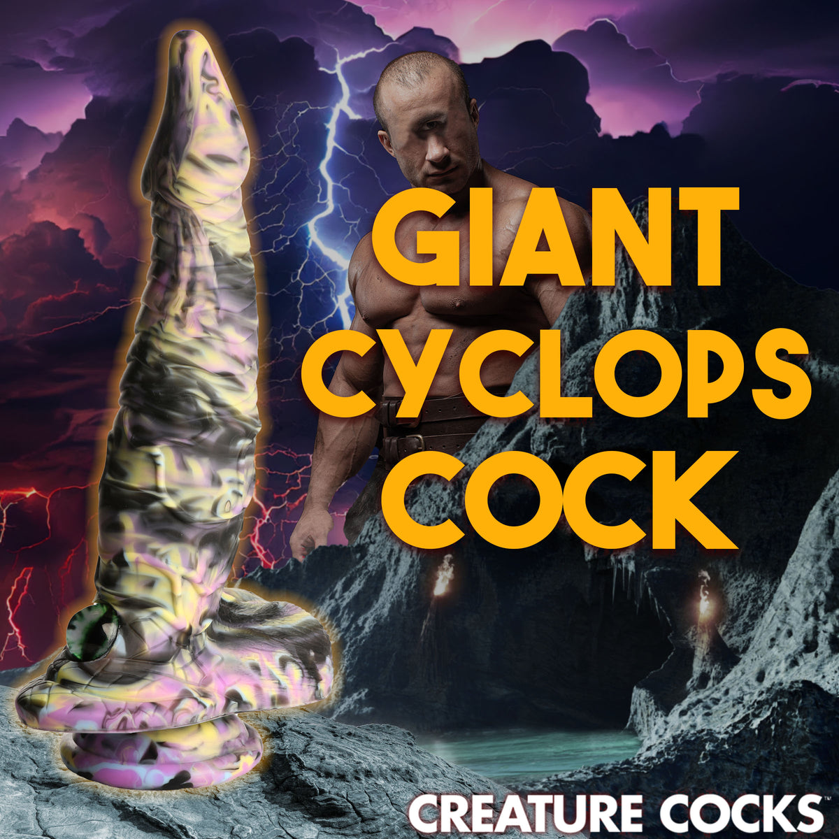 Cyclops Monster Silicone Dildo, Silicone (view 3)
