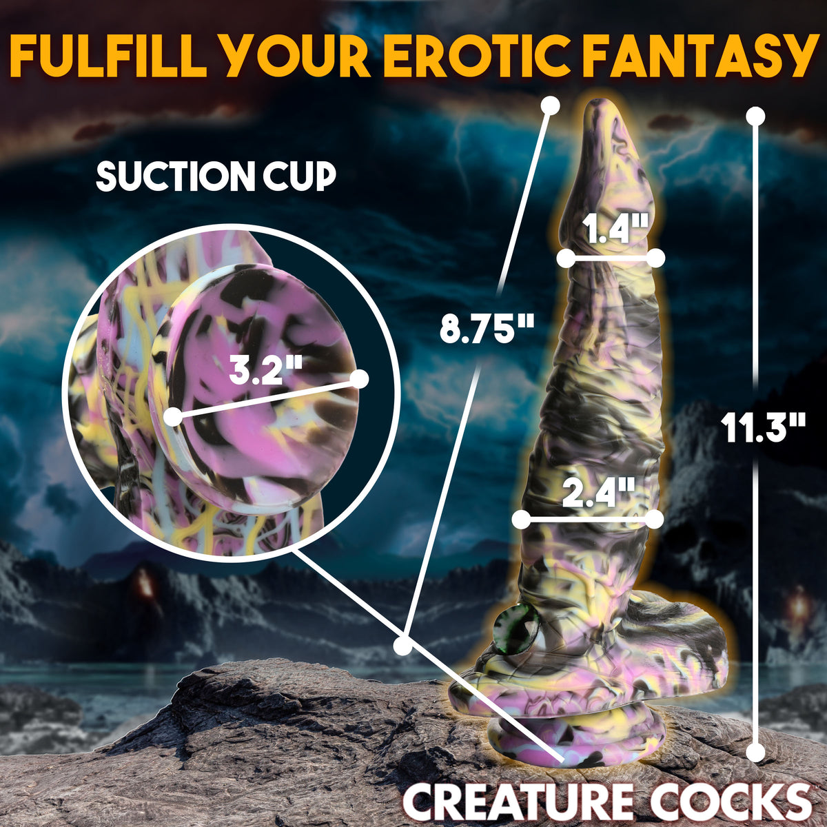 Cyclops Monster Silicone Dildo, Silicone (view 4)