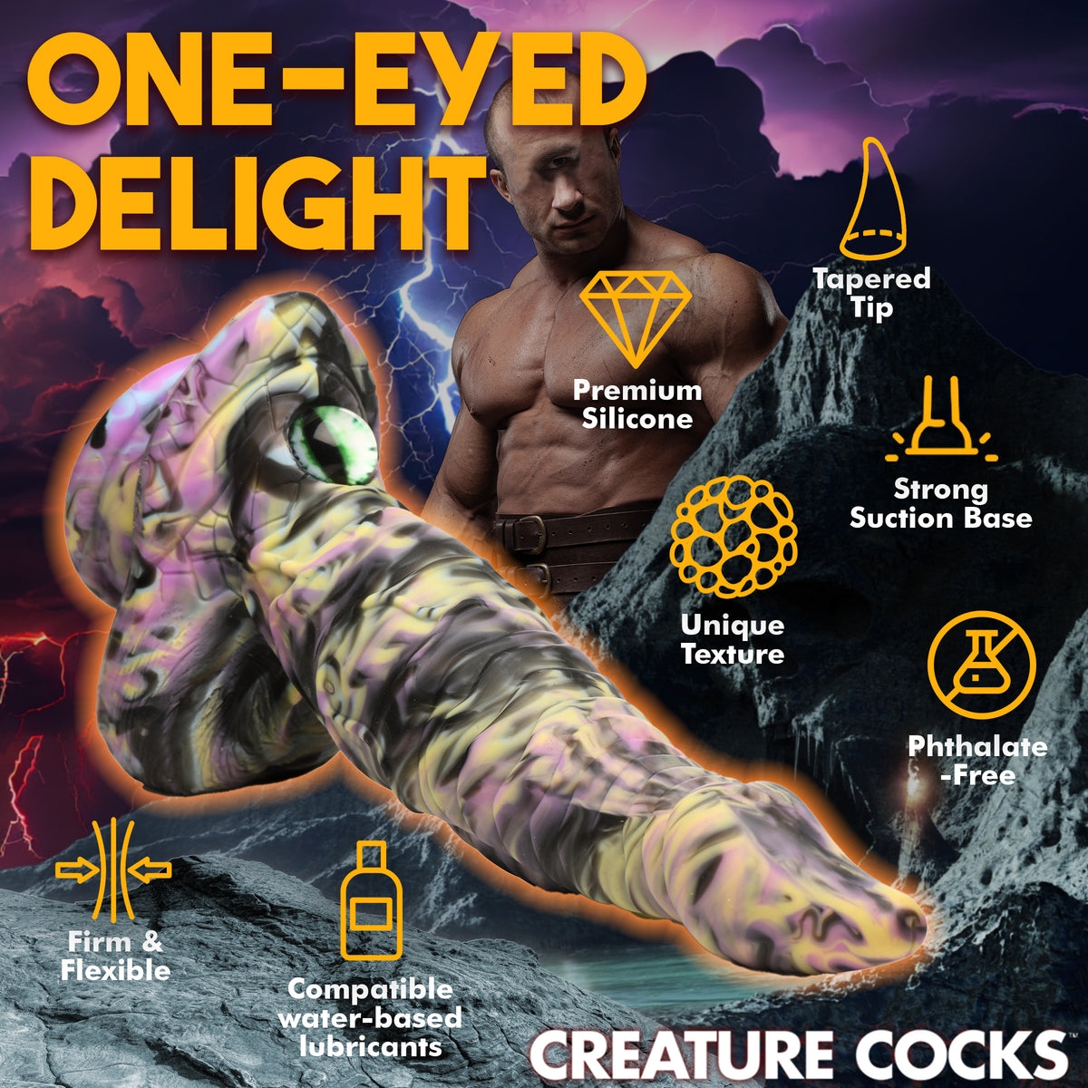 Cyclops Monster Silicone Dildo, Silicone (view 5)