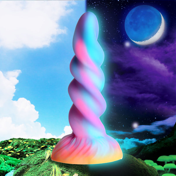 Moon Rider Glow-in-the-dark unicorn Dildo, Silicone