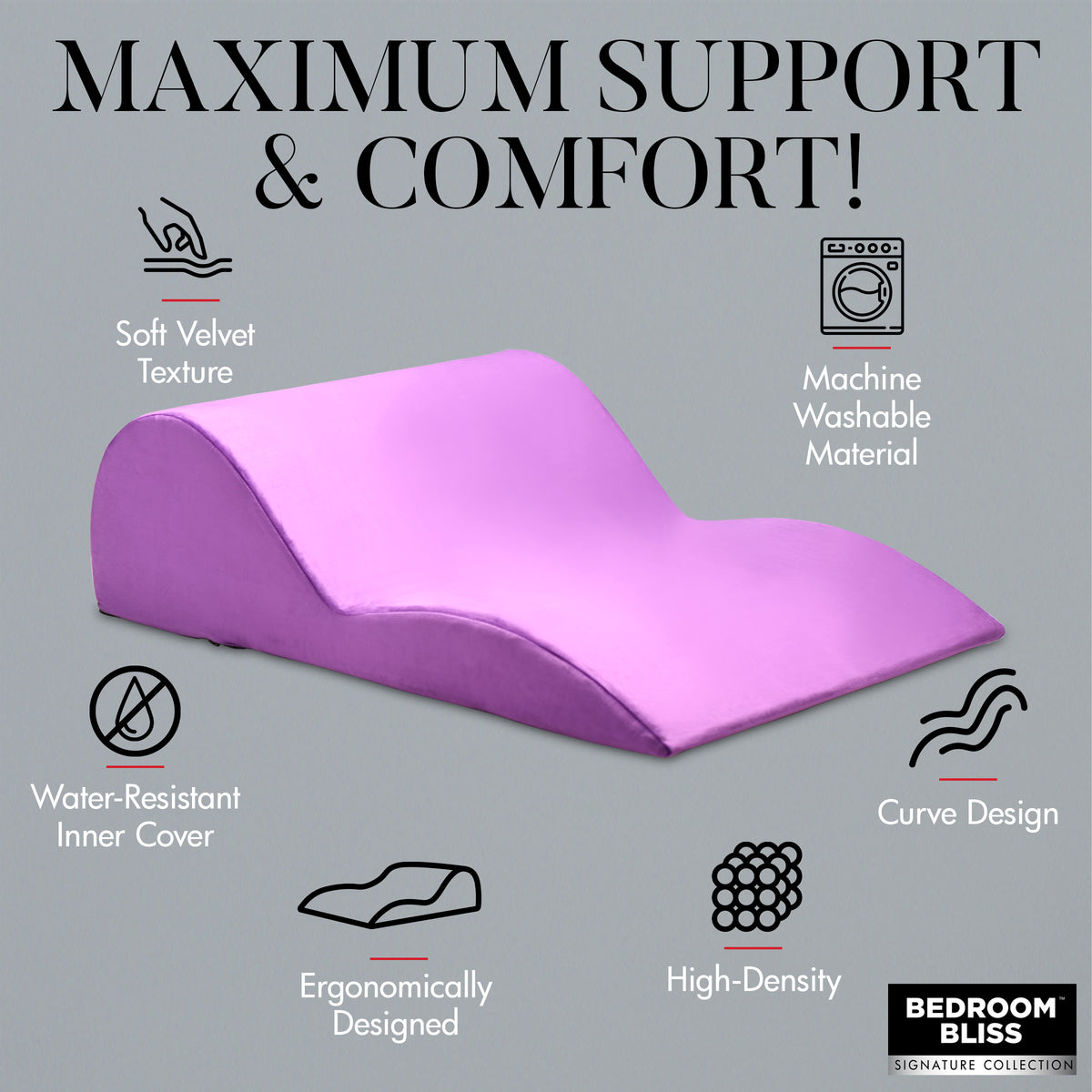 Contoured Love Cushion, Fabric (view 5)