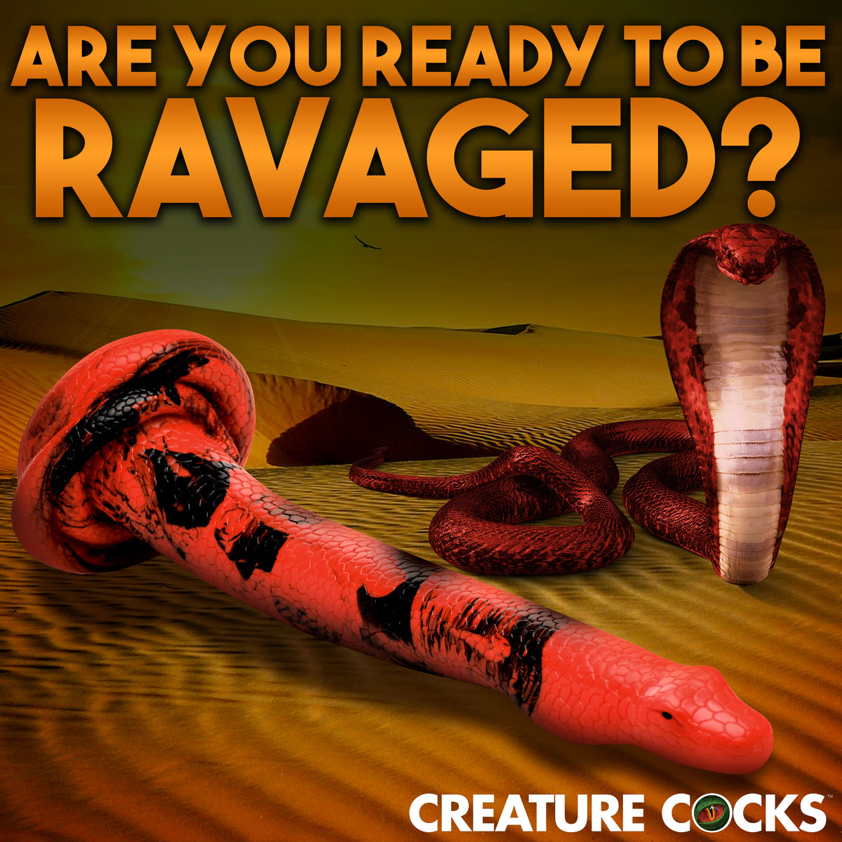 King Cobra Silicone Dildo - 14 Inch, Silicone