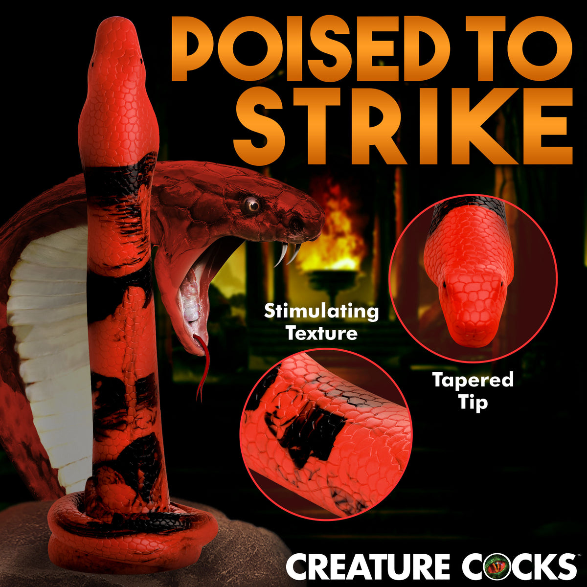 King Cobra Silicone Dildo - 14 Inch, Silicone (view 5)