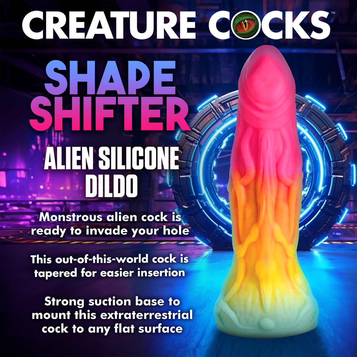 Shape Shifter Alien Silicone Dildo, Silicone (view 2)