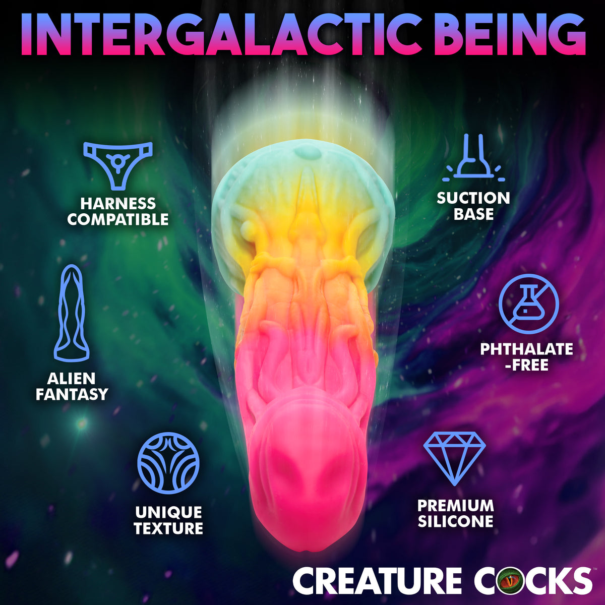 Shape Shifter Alien Silicone Dildo, Silicone (view 5)