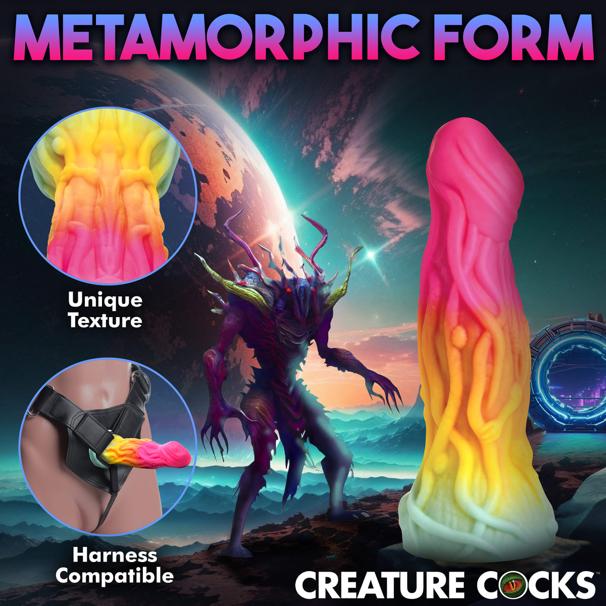 Shape Shifter Alien Silicone Dildo, Silicone (view 6)