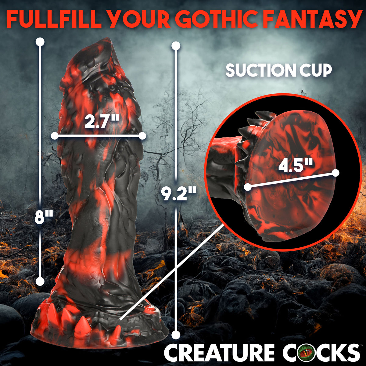 Reaper Silicone Dildo, Silicone (view 3)