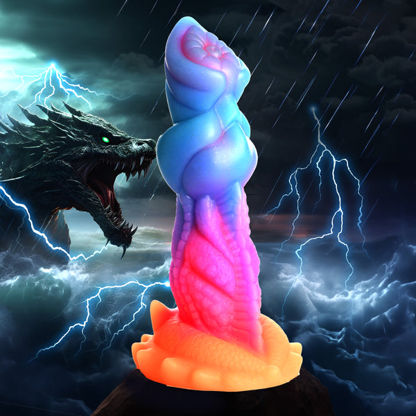 Aqua-Cock Glow-In-The-Dark Silicone Dildo, Silicone