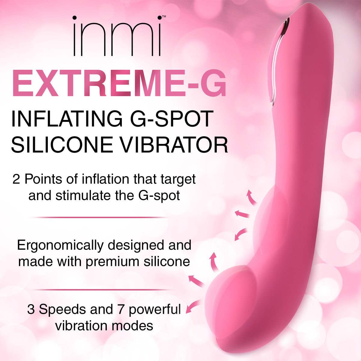 Extreme-G Inflating G-spot Silicone Vibrator, Silicone (view 2)