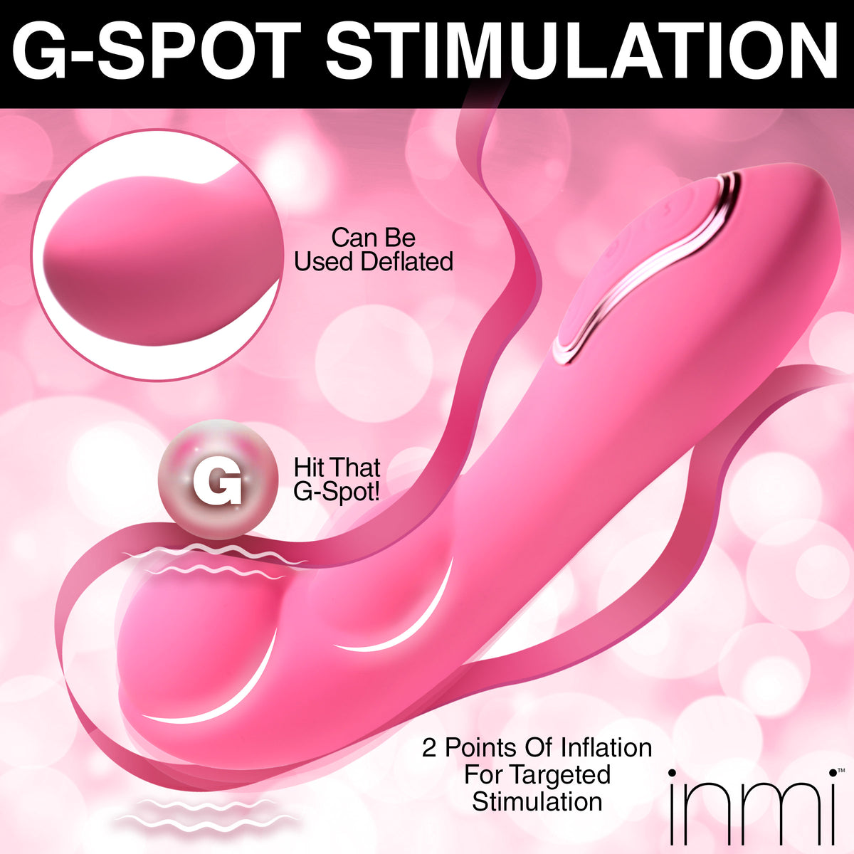Extreme-G Inflating G-spot Silicone Vibrator, Silicone (view 3)