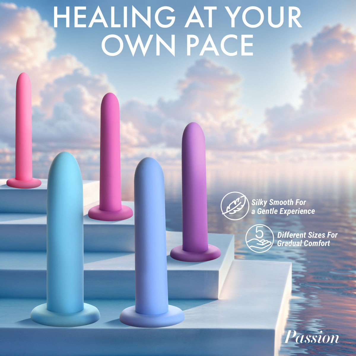 Silicone Pelvic Kegel Exerciser Set, Silicone (view 2)