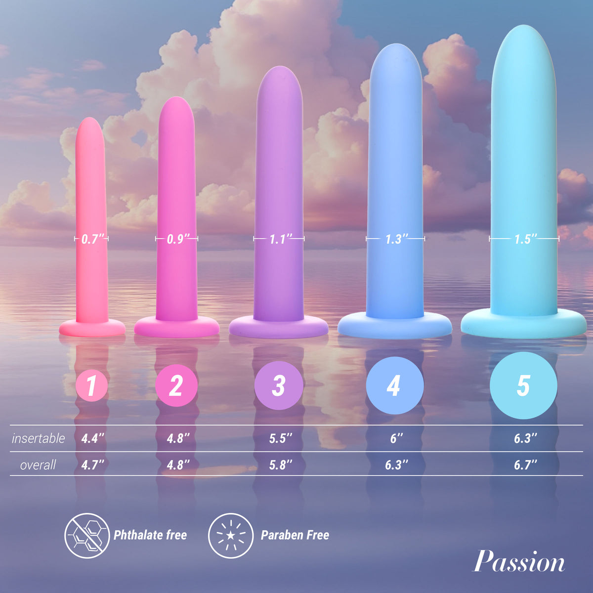 Silicone Pelvic Kegel Exerciser Set, Silicone (view 4)