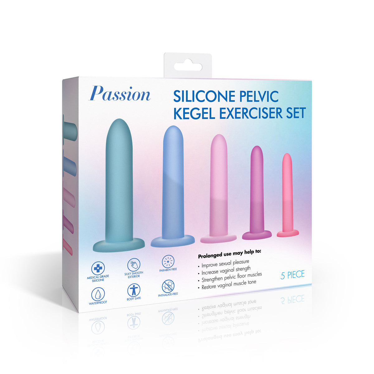 Silicone Pelvic Kegel Exerciser Set, Silicone (view 6)