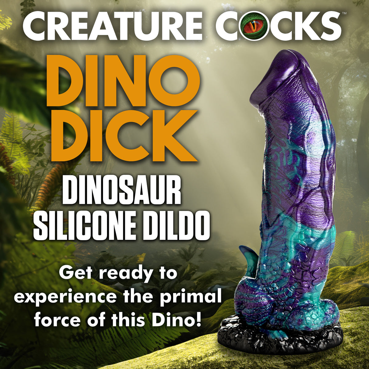 Dino-Dick Silicone Dildo - XL, Silicone (view 2)
