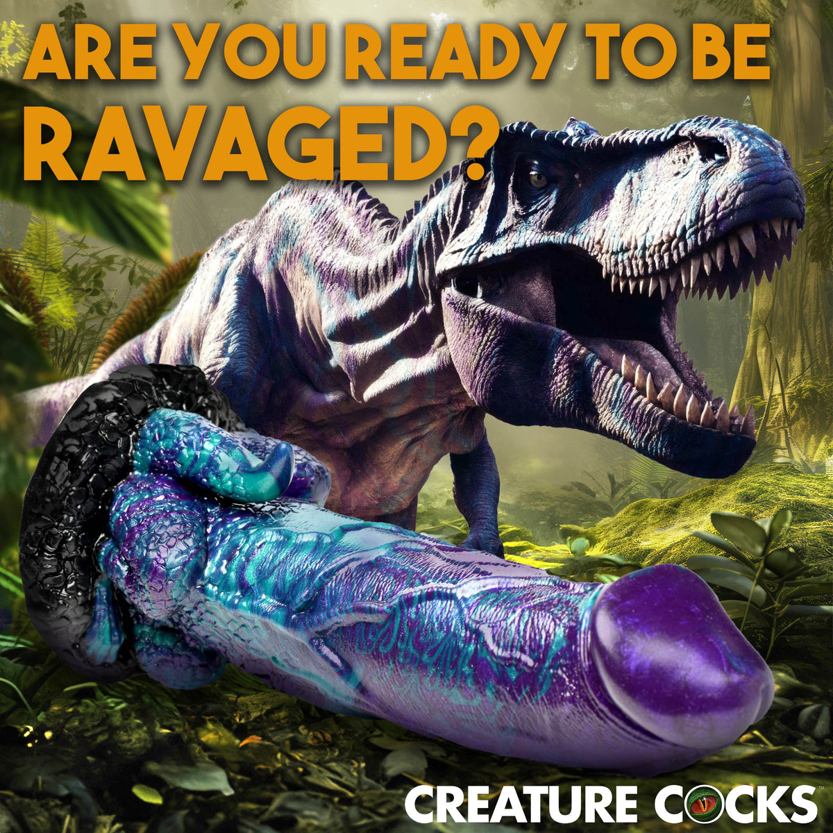 Dino-Dick Silicone Dildo - XL, Silicone (view 3)