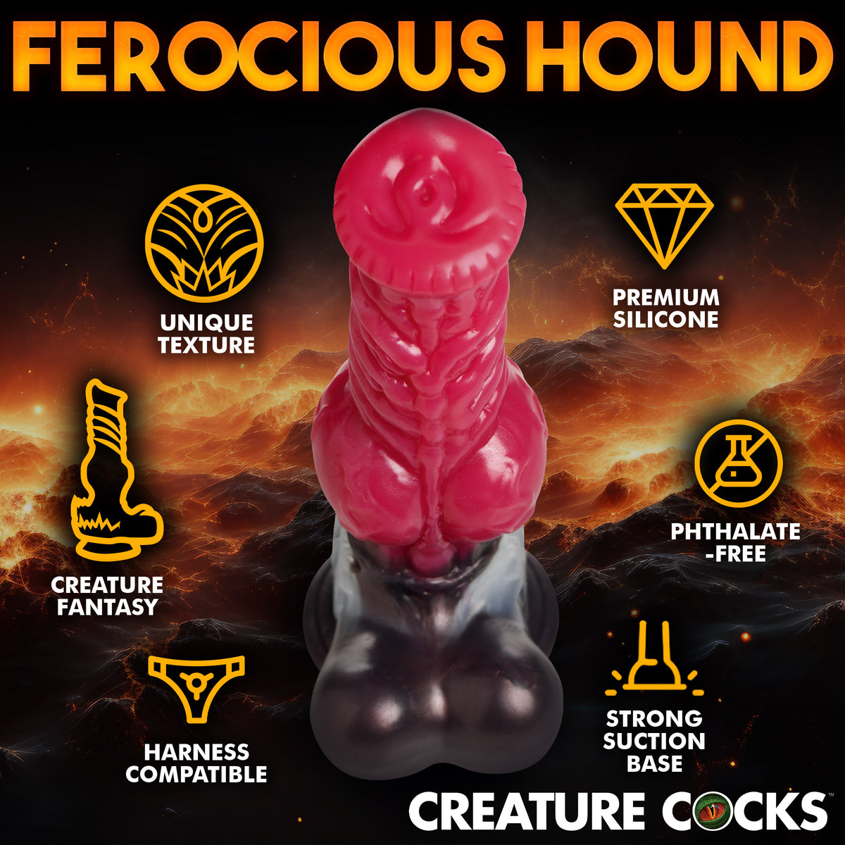 Cujo Canine Silicone Dildo - Large, Silicone (view 5)