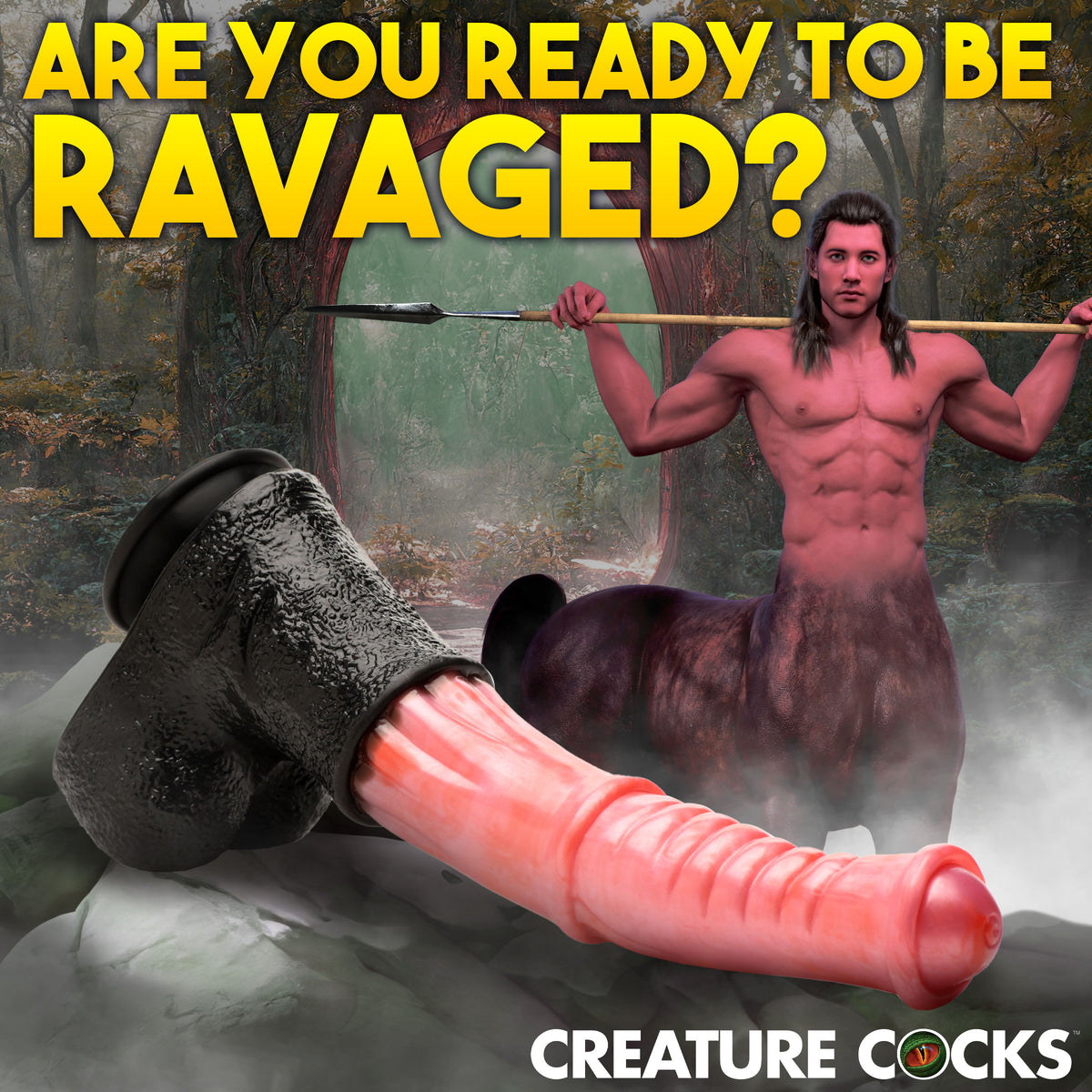 Giant Centaur XL Silicone Dildo, Silicone (view 3)