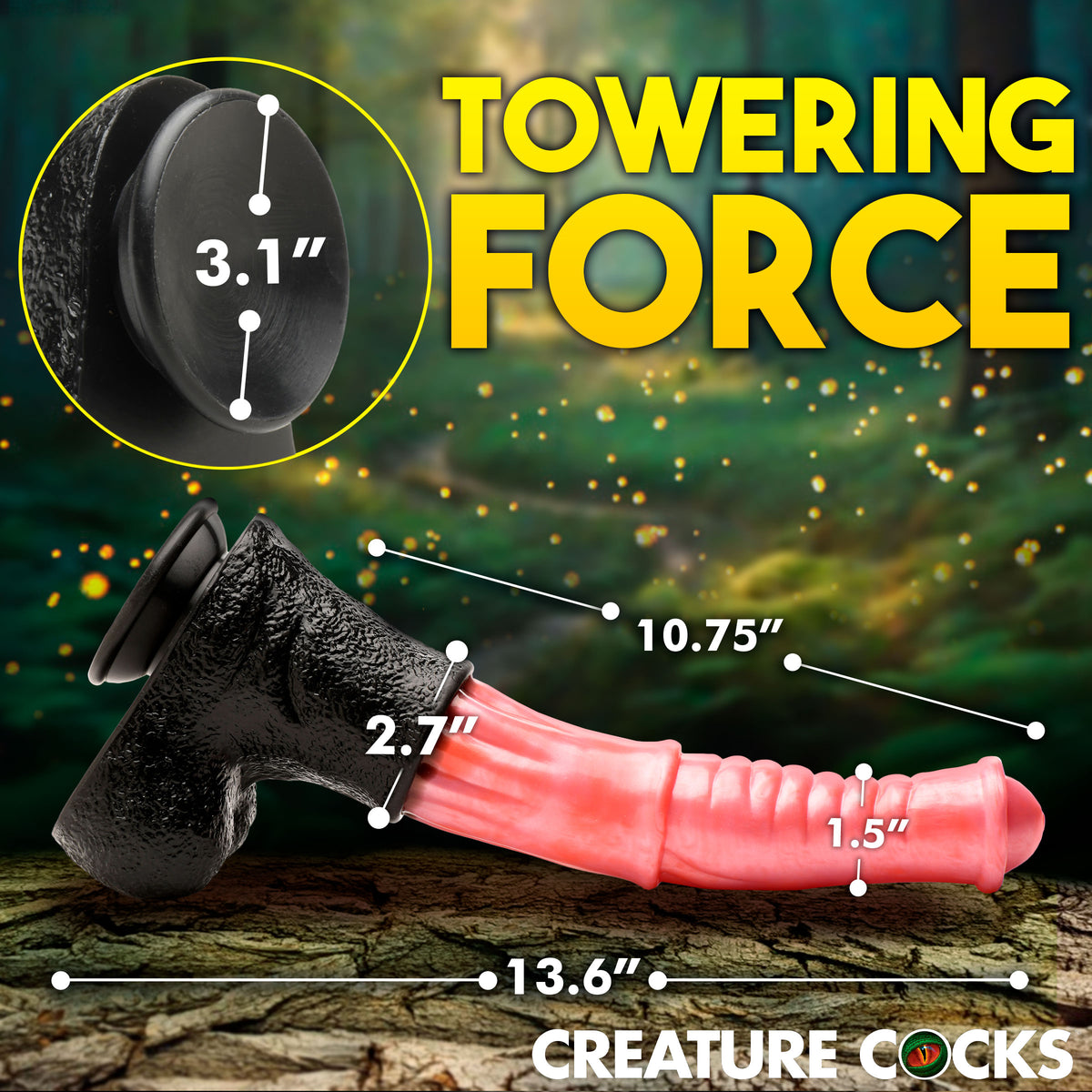 Giant Centaur XL Silicone Dildo, Silicone (view 4)