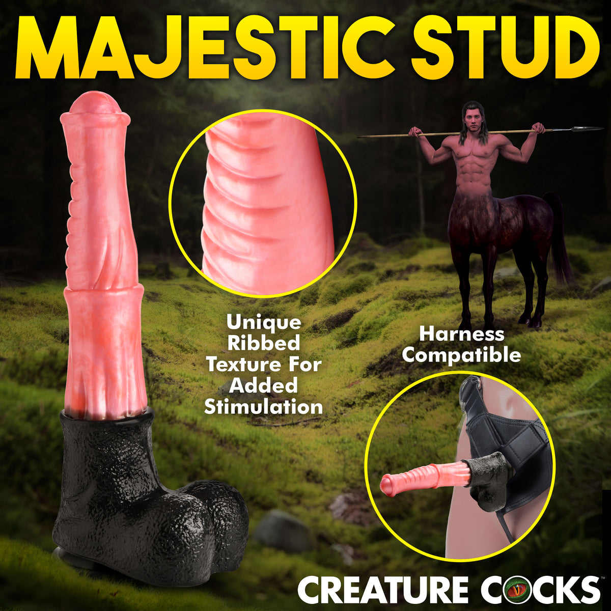Giant Centaur XL Silicone Dildo, Silicone (view 6)