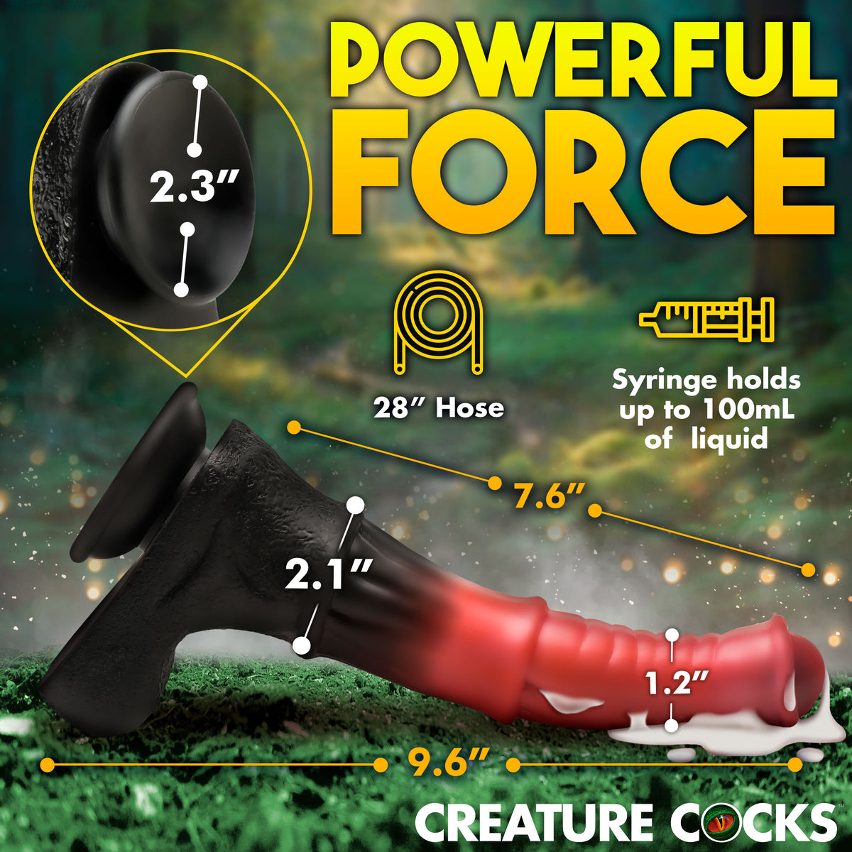 Centaur Explosion Squirting Silicone Dildo, Silicone (view 4)