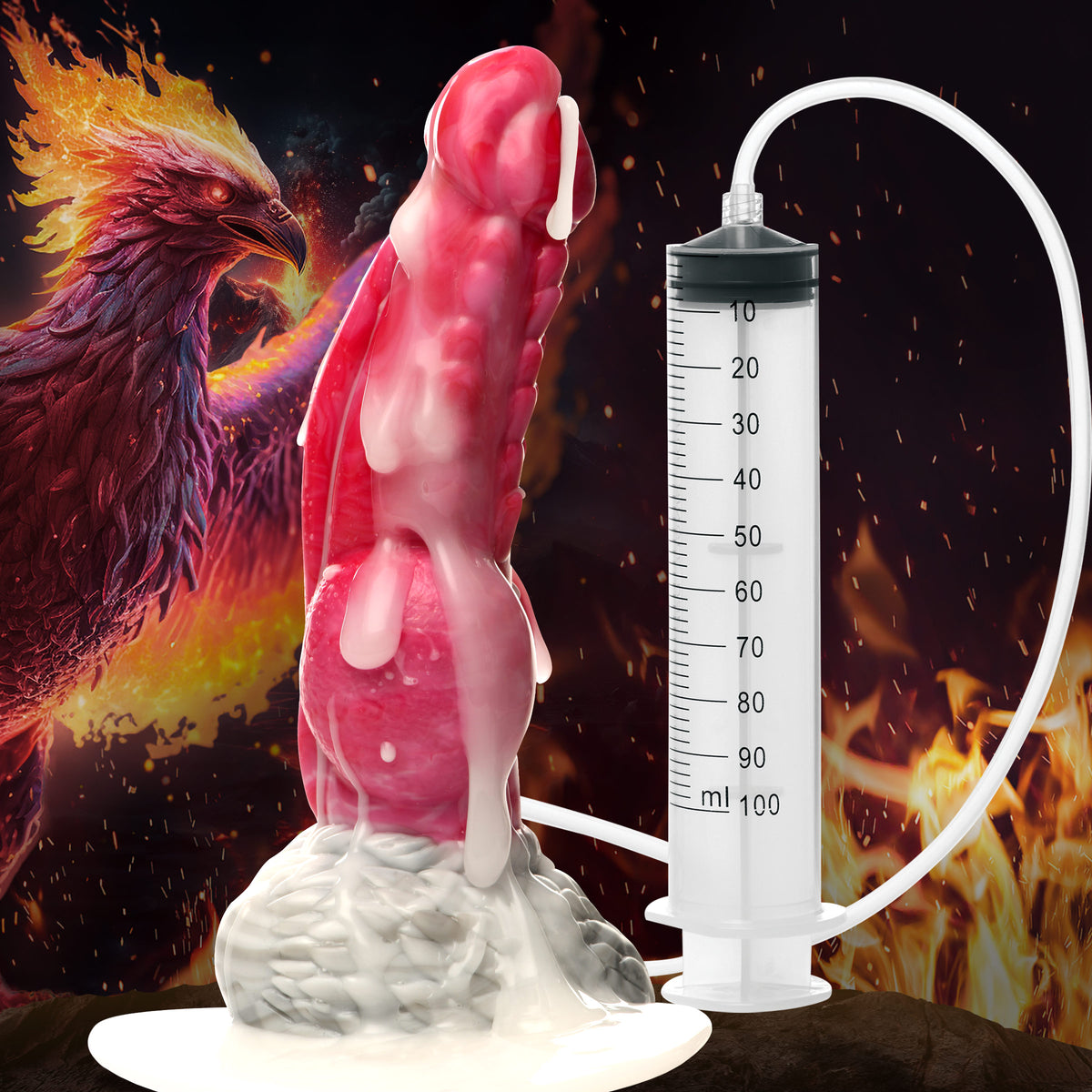 Resurrector Phoenix Squirting Silicone Dildo, Silicone
