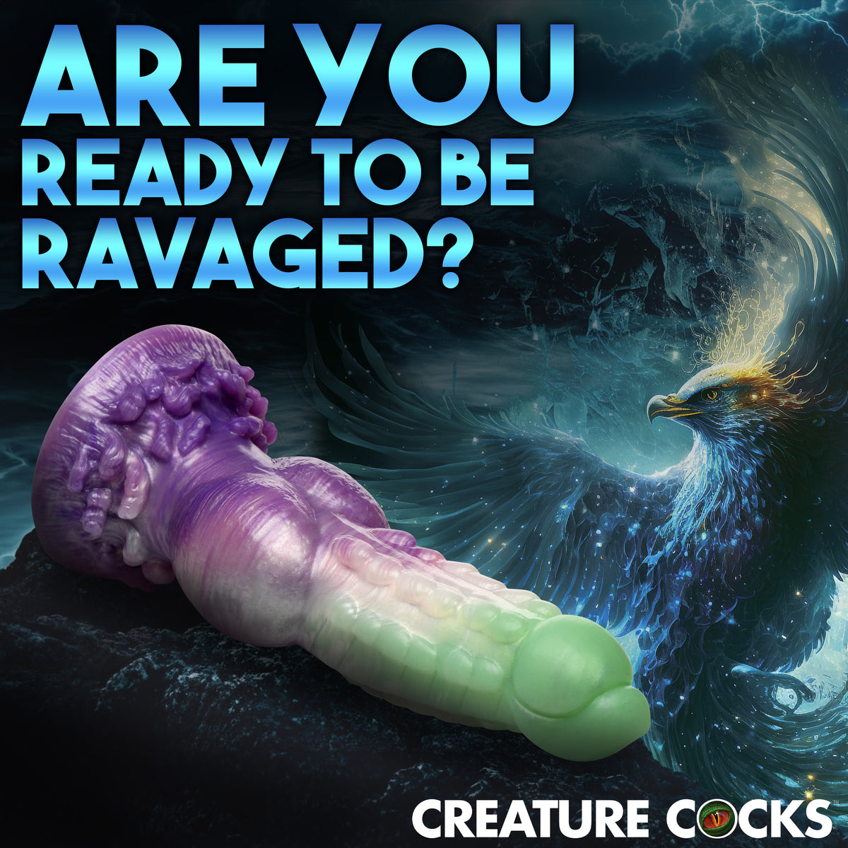 Aqua Phoenix Silicone Dildo, Silicone (view 3)