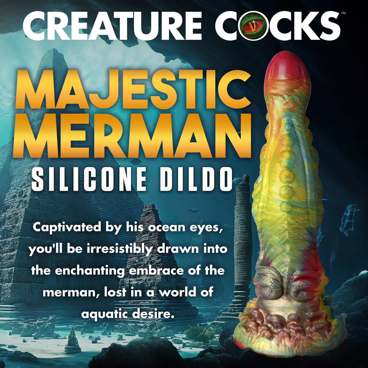 Majestic Merman Silicone Dildo, Silicone (view 2)